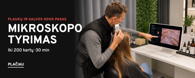 Plaukų ir galvos odos tyrimas mikroskopu YURY salone