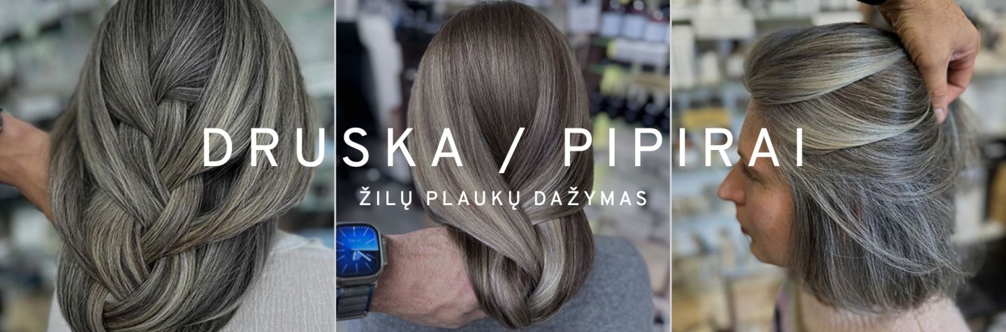 Druska / Pipirai – žilų plaukų dažymas