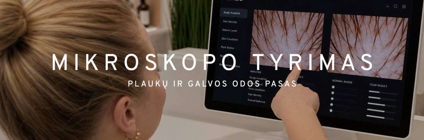 Mikroskopo tyrimas – plaukų ir galvos odos pasas